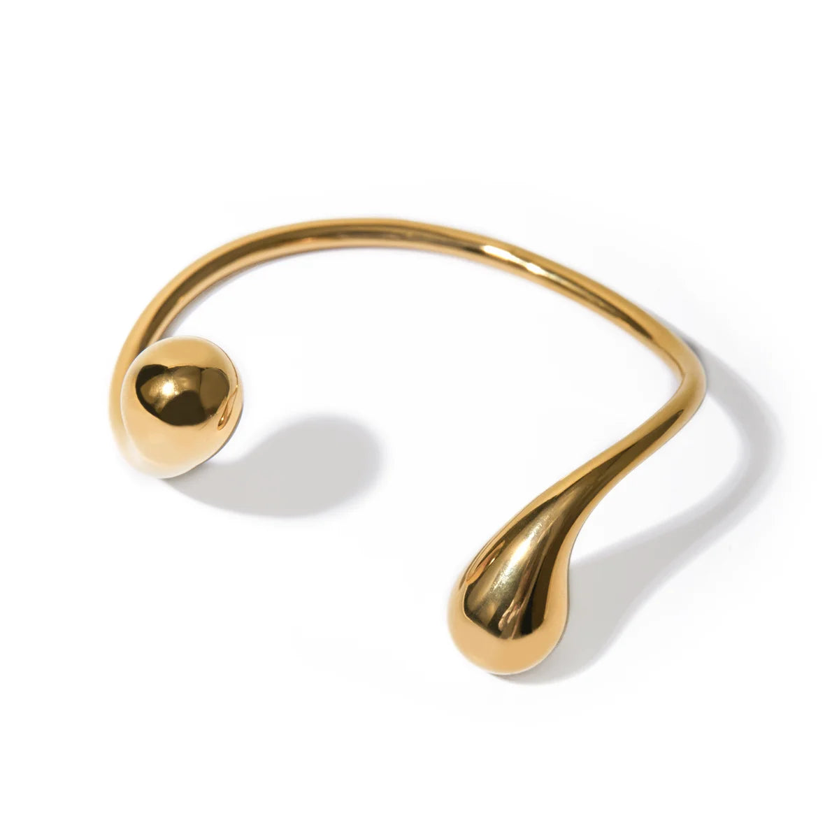 Elegant Gold Drop Cuff Bracelet