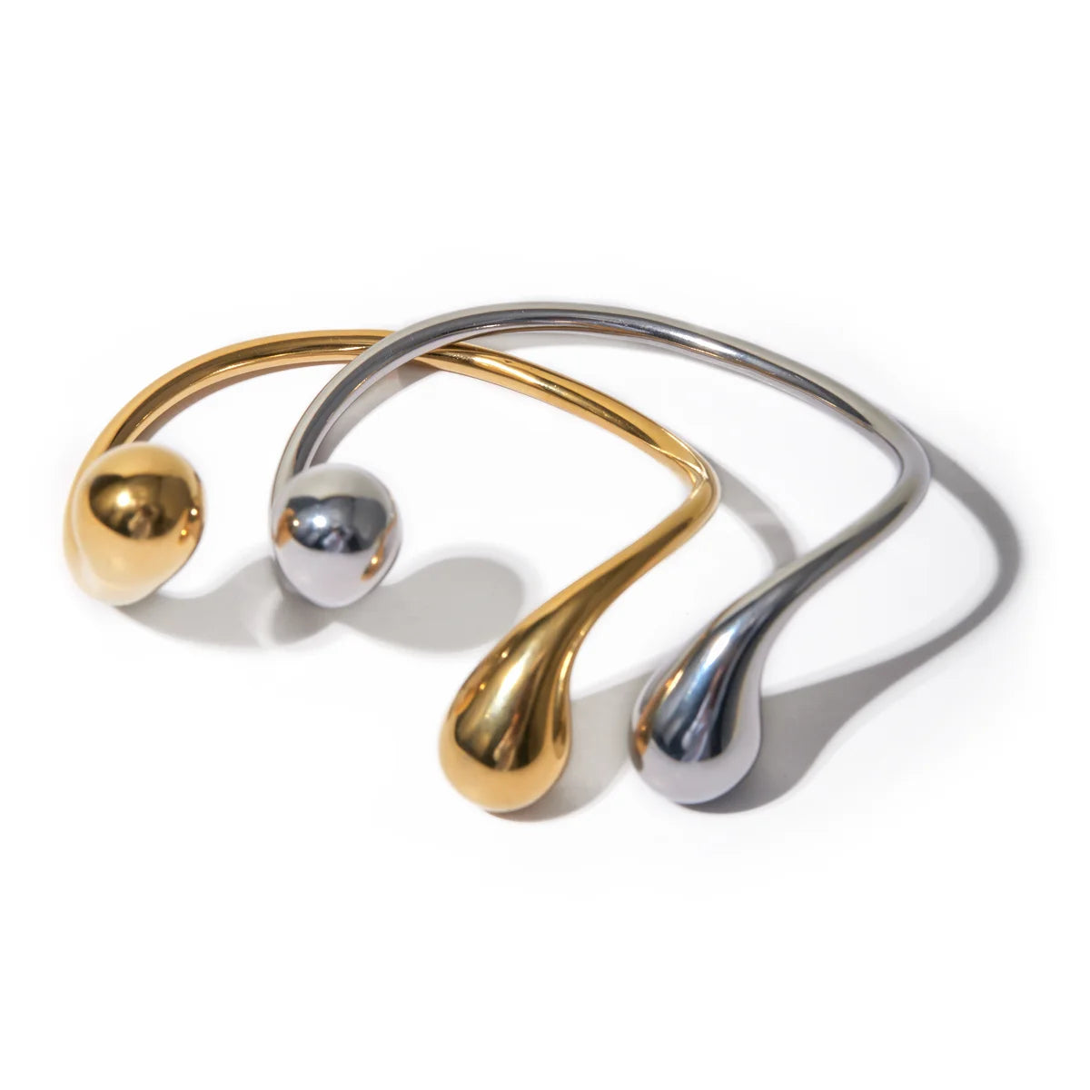 Elegant Gold Drop Cuff Bracelet