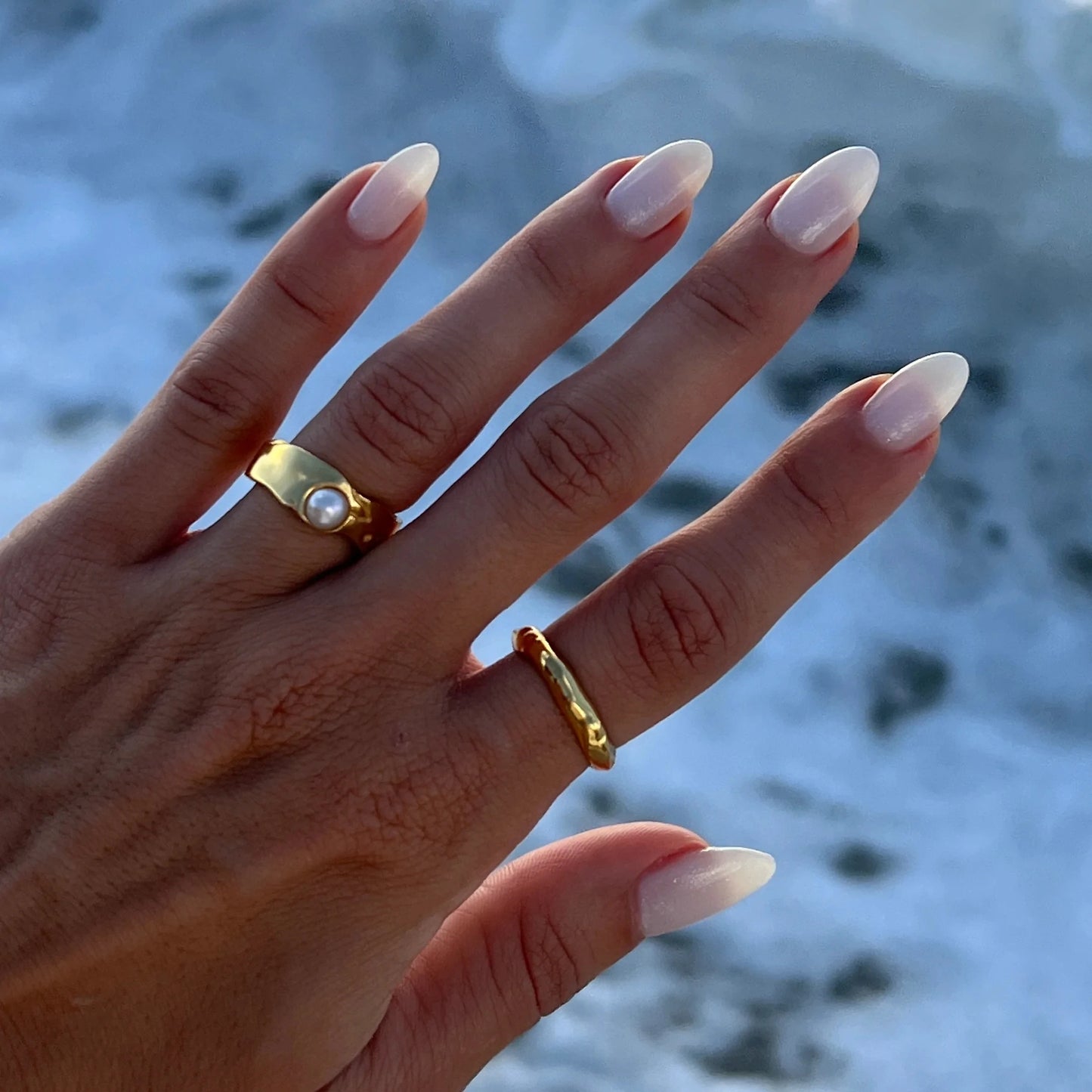 Elegant Pearl & Gold Ring